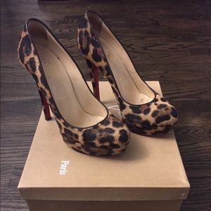 CHRISTIAN LOUBOUTIN Leopard Pony Hair Bianca Pumps